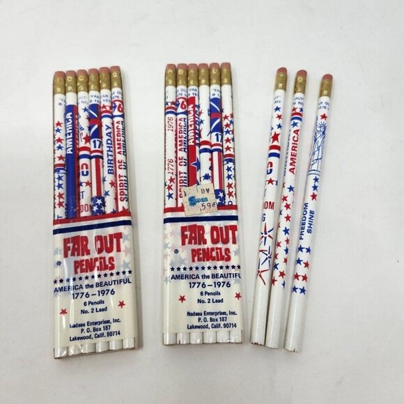 15 Vintage American 1776 Pencils Nadeau Enterprises No. 2 Wallace Made in USA - Picture 7 of 10